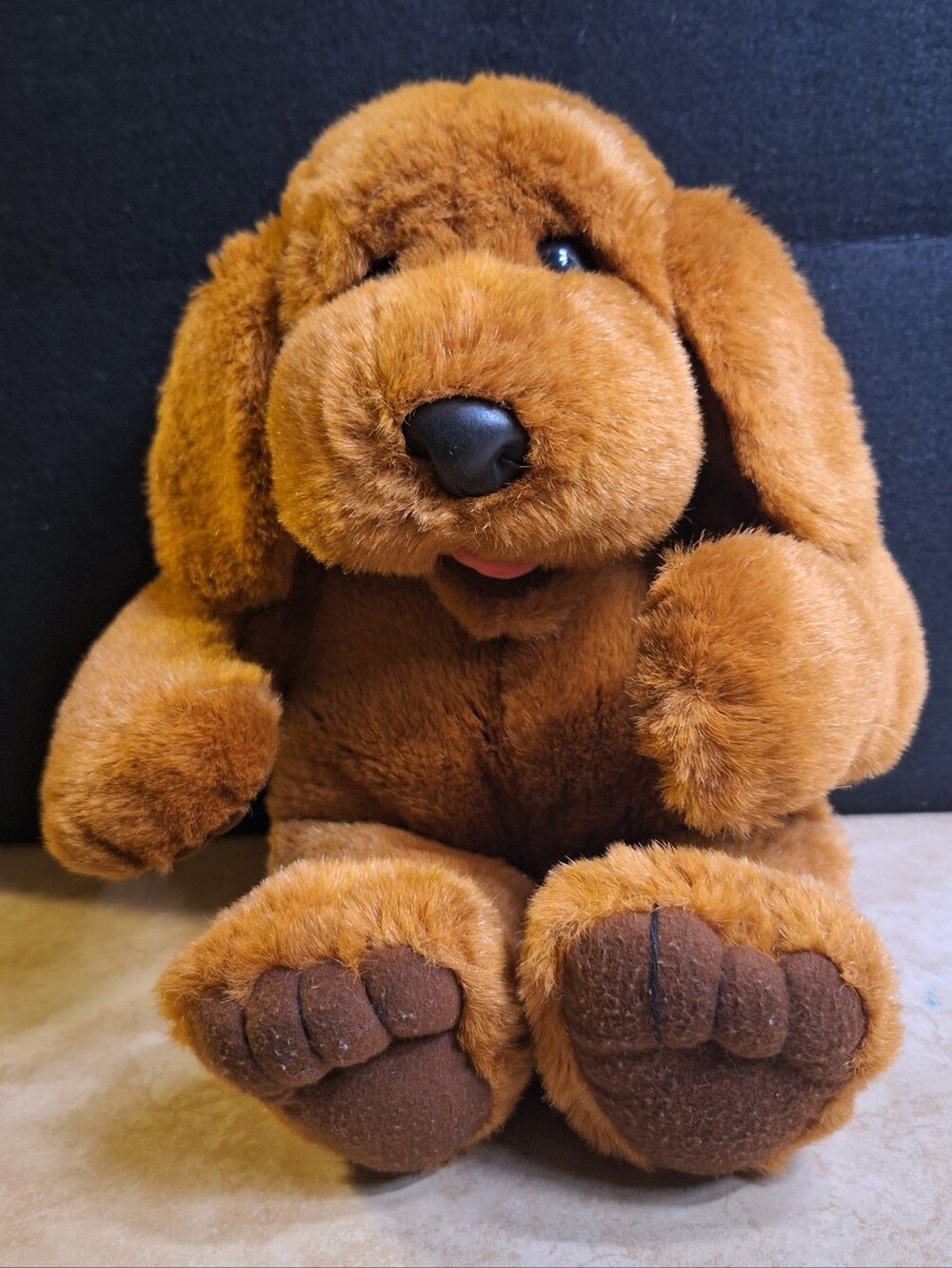 24K Polar Puffs Play Talkin’ 1997 Plush Baxter Dog Puppy 11" Hand Puppet #5527